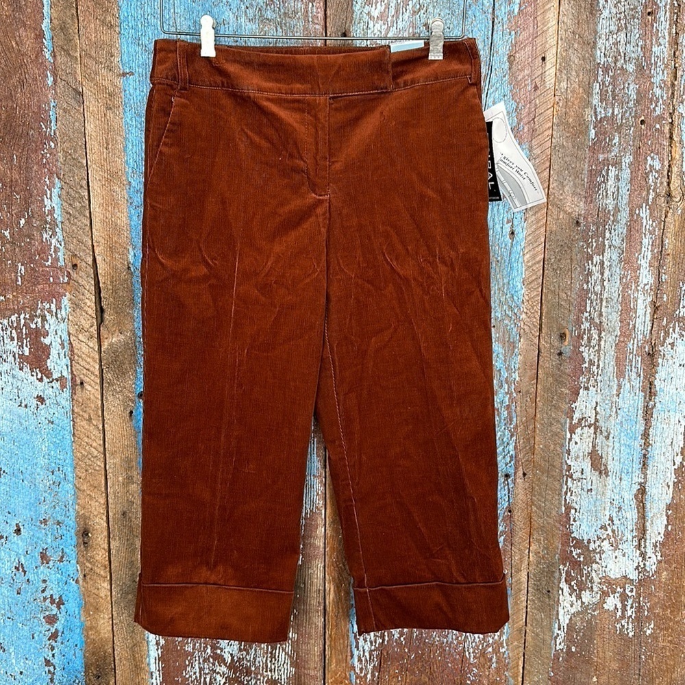 Tribal Orange Sequoia Corduroy Mod Pant Size 8